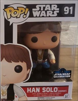 POP! Star Wars figure '91' Han Solo (Ceremony) Star Wars Celebration