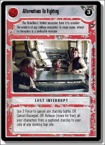 Star Wars: A New Hope Limited (Base Set) card 124 Alternatives to Fighting