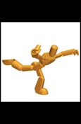 Stikfas Blister Pack figure 3-E Classic Alpha Male (Yellow)