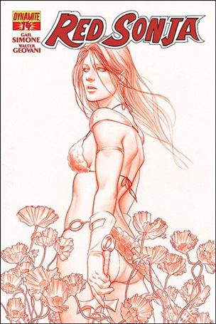 Red Sonja (2013) issue 14-G Jenny Frison Blood Red Rare Re-Order Cover
