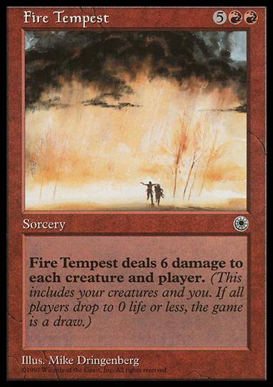 Magic the Gathering: Portal (Base Set) card 128 Fire Tempest