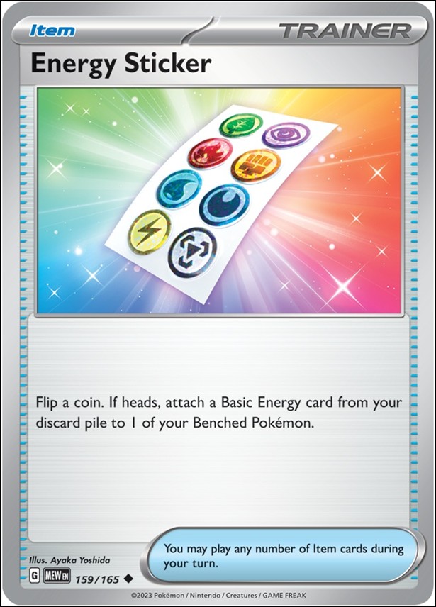 Pokemon: Scarlet & Violet - 151 (Base Set) card 159/165 Energy Sticker