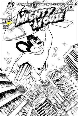 Mighty Mouse (2017) issue 3-C Igor Lima 1:10  B&W Cover