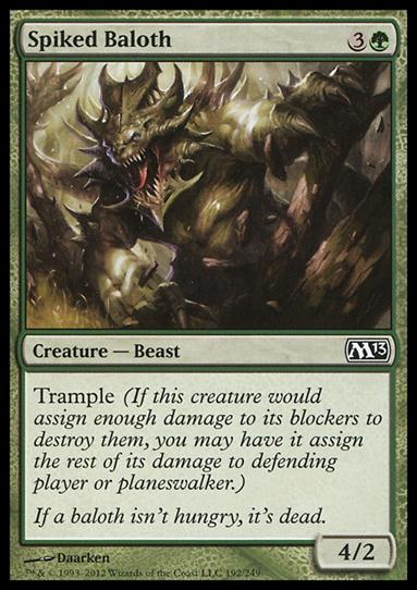 Magic the Gathering: 2013 Core Set (Base Set) card 192 Spiked Baloth