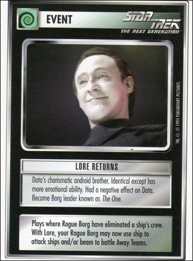Star Trek: Premiere Unlimited (Base Set) card 80 Lore Returns