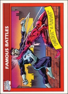 Marvel Universe: Series 1 (Base Set) card 110 Daredevil vs Punisher