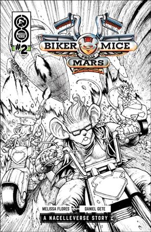 Biker Mice from Mars (2025) issue 2-E Daniel Gete B&W 1:50 Cover