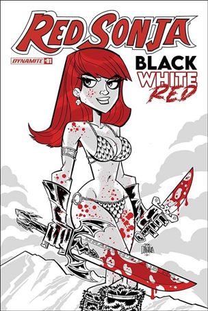 Red Sonja: Black White Red issue 1-S Troy Dongarra Dragon's Lair Cover