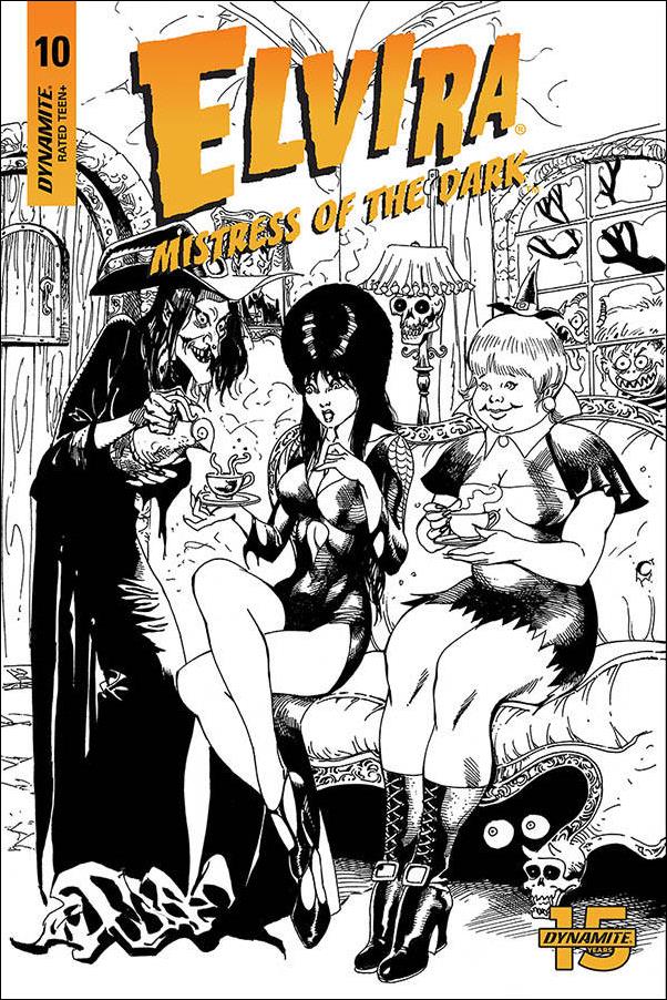 Elvira, Mistress of the Dark (2018) issue 10-G Roberto Castro 1:11 Black and White Cover