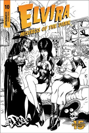 Elvira, Mistress of the Dark (2018) issue 10-G Roberto Castro 1:11 Black and White Cover