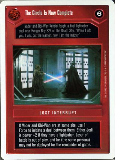 Star Wars: Premiere Unlimited (Base Set) card 97 The Circle Is Now Complete