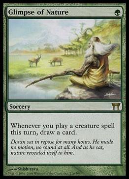 Magic the Gathering: Champions of Kamigawa (Base Set) card 210 Glimpse of Nature