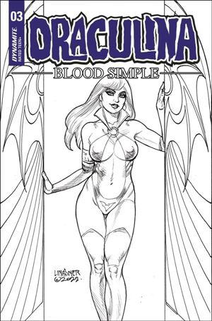 Draculina: Blood Simple issue 3-F Joseph Michael Linsner 1:10 Line Art Cover