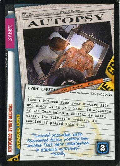 X-Files: The Truth Is Out There (Base Set) card XF97-0302v2 Autopsy