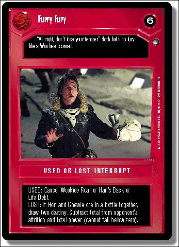 Star Wars: Hoth Limited (Base Set) card 58 Furry Fury