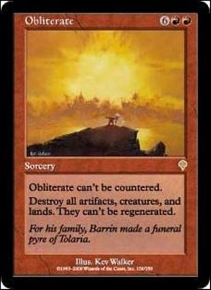 Magic the Gathering: Invasion (Base Set) card 156 Obliterate