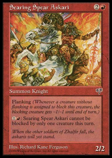 Magic the Gathering: Mirage (Base Set) card 191 Searing Spear Askari