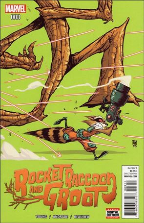 Rocket Raccoon & Groot issue 3 Skottie Young Cover