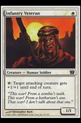 Magic the Gathering: 9th Edition (Base Set) card 21 Infantry Veteran