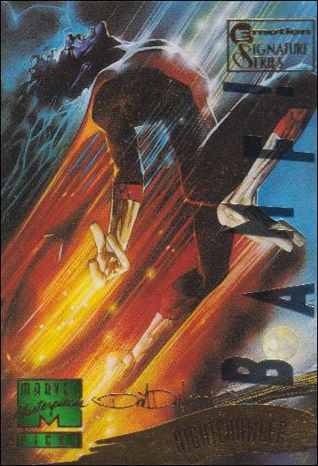 1995 Marvel Masterpieces (Multi-Foil E-Motion Parallel Base Set) card 137 Nightcrawler