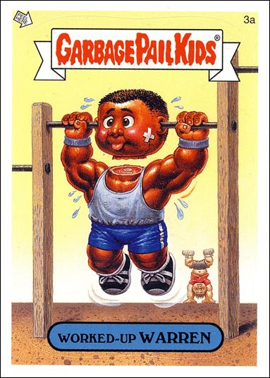 Garbage Pail Kids All-New Series 4 (Base Set) card 3a Worked-Up Warren