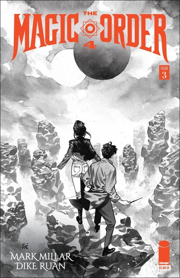 Magic Order 4 issue 3-B Dike Ruan B&W Cover
