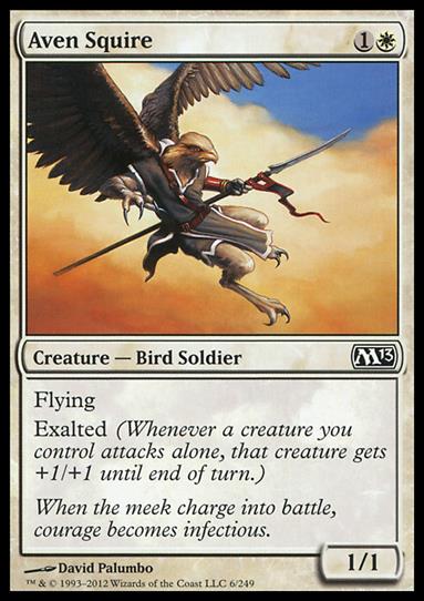 Magic the Gathering: 2013 Core Set (Base Set) card 6 Aven Squire