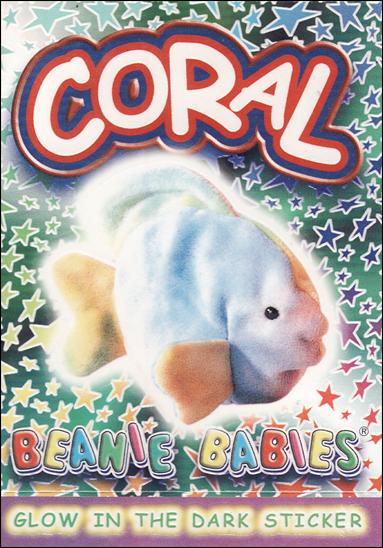 Beanie Babies Series 4 (Glow in the Dark Sticker Subset) card nn8 Coral