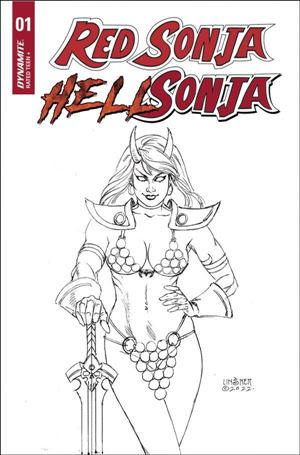 Red Sonja / Hell Sonja issue 1-I Joseph Michael Linsner 1:20 B&W Cover