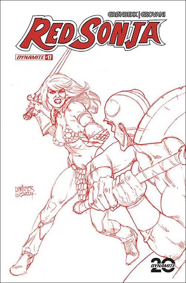 Red Sonja (2023) issue 17-P Joseph Michael Linsner Red Line 1:10 Stock Cover