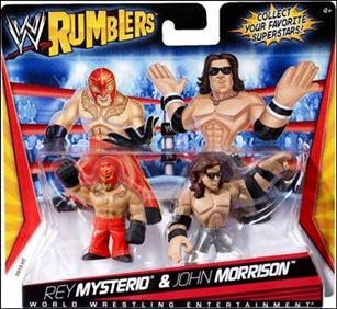 WWE Rumblers figure 3 Rey Mysterio and John Morrison