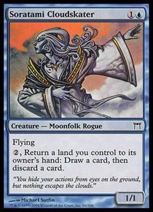 Magic the Gathering: Champions of Kamigawa (Base Set) card 86 Soratami Cloudskater
