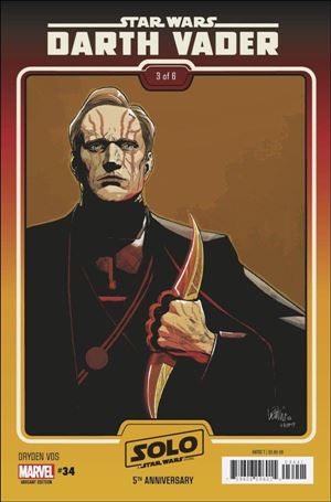 Star Wars: Darth Vader issue 34-D Leinil Francis Yu Dryden Vos Solo Movie Cover