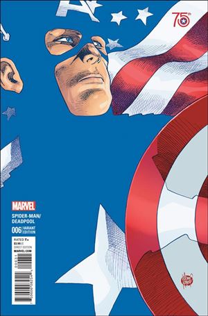 Spider-Man/Deadpool issue 6-B Adam Kubert 1:50 Captain America 75th Anniv Cover