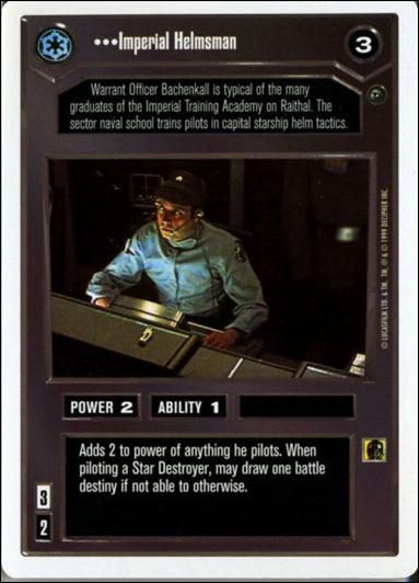 Star Wars: Dagobah Revised (Base Set) card 13 Imperial Helmsman