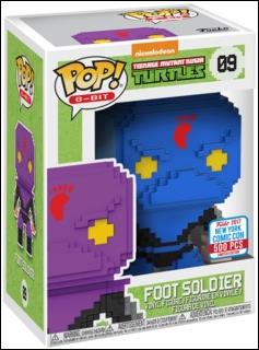 POP! 8-Bit figure 9 Foot Soldier (Blue) NYCC 2017 Exclusive 1/500