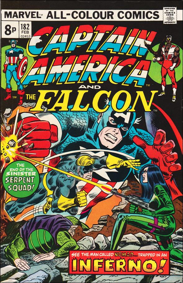 Captain America (1968) issue 182-B UK Price Cover