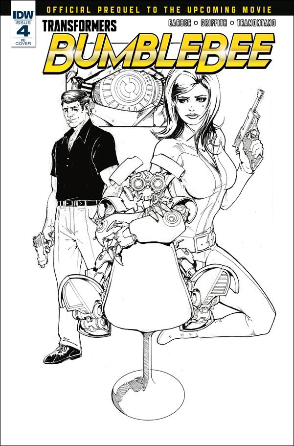 Transformers: Bumblebee Movie Prequel issue 4-C Andrew Griffith 1:10 Black & White Cover