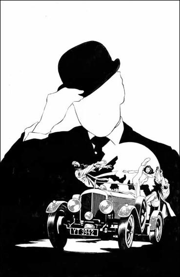 Steed and Mrs. Peel (2012) issue 3-D Mike Perkins 1:20 Black and White Cover