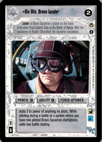 Star Wars: Theed Palace Limited (Base Set) card 92 Ric Olie, Bravo Leader
