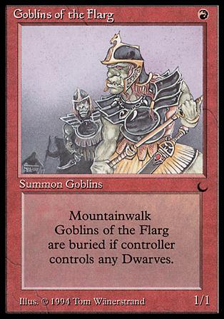 Magic the Gathering: The Dark (Base Set) card 70 Goblins of the Flarg