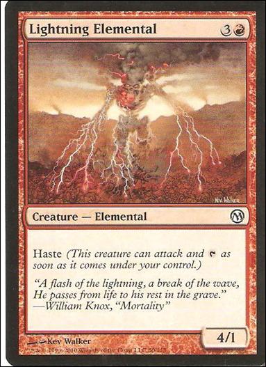 Magic the Gathering: Duels of the Planeswalkers (Base Set) card 50 Lightning Elemental