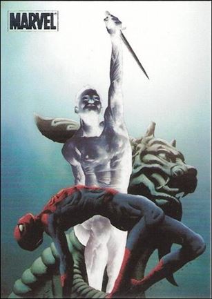 Marvel Heroes and Villains (Silver Foil Parallel Base Set) card 36 Spider-Man vs Mister Negative