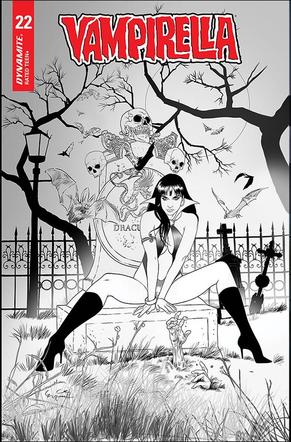 Vampirella (2019) issue 22-L Ergun Gunduz 1:20 Black & White Cover
