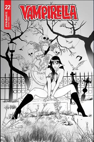 Vampirella (2019) issue 22-L Ergun Gunduz 1:20 Black & White Cover