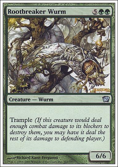Magic the Gathering: 9th Edition (Base Set) card 267 Rootbreaker Wurm