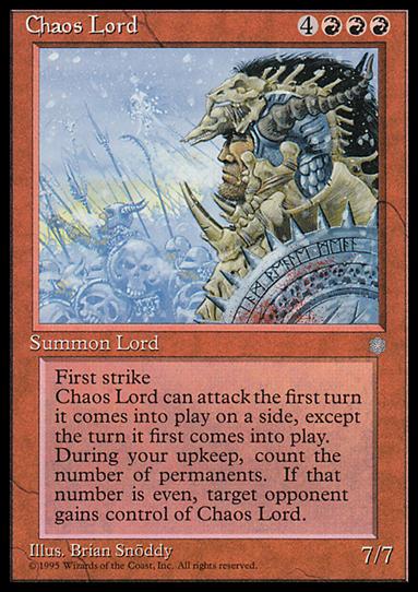 Magic the Gathering: Ice Age (Base Set) card 178 Chaos Lord