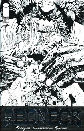 Redneck issue 1-C Lisandro Estherren B&W Silver Foil Cover