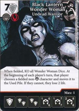 DC Comics Dice Masters War of Light card 142 Black Lantern Wonder Woman: Undead Warrior