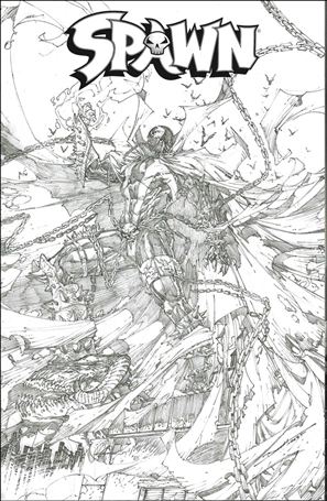Spawn issue 360-E Convention Excl. Brett Booth Sketch Cover 1/500